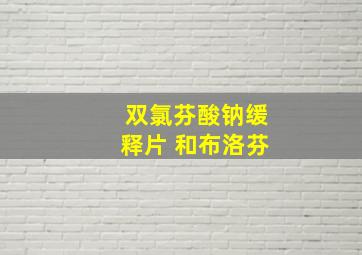 双氯芬酸钠缓释片 和布洛芬